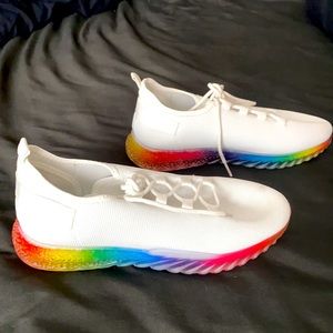WANTED affinity Womens rainbow sneakers size 8.5